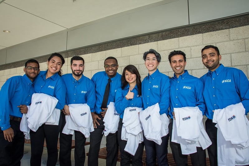 KGI PharmD students with their white coats uniform